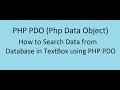 How to Search Data from Database in TextBox using PHP PDO