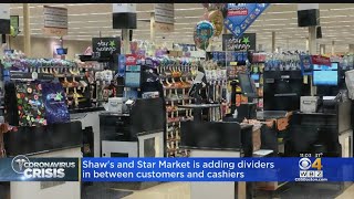 Grocery Stores Set Up Plexiglass Partitions Between Cashiers, Customers