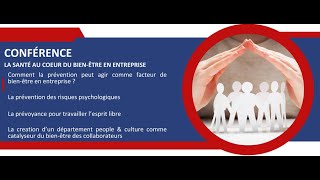 Conférence : La Santé au Coeur du Bien-Être en Entreprise