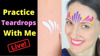 Practice Face Painting With Me – Teardrops [Live Art Practice]