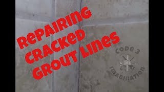 Repairing Cracked Grout Line in the Shower