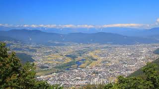 葛尾城跡から望む戸倉宿などの街並みと白馬岳　FUKEI 50986