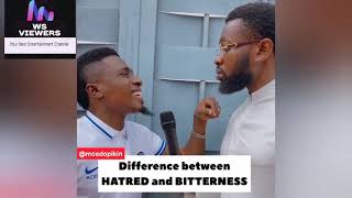 The difference between hatred and bitterness.