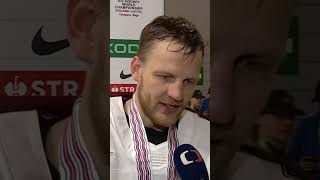 Ralfs Freibergs - zisk bronzové medaile, rozhovor v češtině | MS v hokeji 2023
