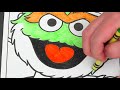 coloring oscar the grouch sesame street coloring page crayola crayons kimmi the clown