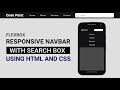 Responsive Navbar With Search Box || Using HTML AND CSS