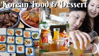 Mukbang at Soban Korean Food \u0026 Dessert in LA - 미국엘에이 한정식 맛집 소반 먹방