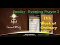 Divine Office Evening Prayer II 11th Sunday of Ordinary Time June 14, 2026