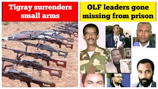 Ethiopia: Tigray surrenders small arms | OLF leaders gone missing from prison