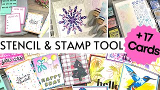Stencil & Stamp Tool PLUS 17 Cards | THE ONLY TOOL YOU NEED FOR STENCILING AND STAMPING!