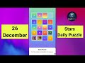 stars daily puzzle 26 december stars puzzle solution stars combo cards today stars daily combo