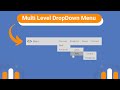 Multi Level Dropdown Menu Using HTML CSS | Multi Level Dropdown Navigation Menu With Submenu
