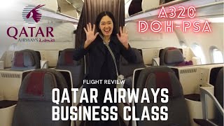 Qatar Airways A320 | Business Class Review | Doha DOH - Pisa PSA | 5 STAR Airline