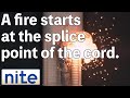 【nite-ps】Air conditioner: 3.A fire starting from the splice point of a cord