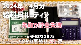 【4月分お給料日ルーティン】音声あり/賃貸/2人暮らし/浪費家