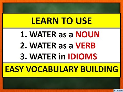 What is the noun sentence of water?