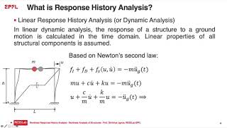 CIVIL 449 Week13 Nonlinear Response History Analysis