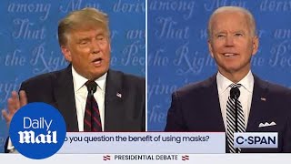 Trump and Biden spar over the wearing of masks during COVID during the presidential debate