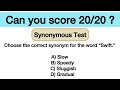 English Test | Synonymous Test | Can You Pass This Test ?