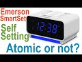 Emerson SmartSet Radio Alarm Clock. Atomic or not Atomic Time? Review and Setup Instructions