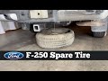 2011 - 2016 Ford F250 Spare Tire Location - How To Remove F-250 Super Duty Spare & Jack Change Flat