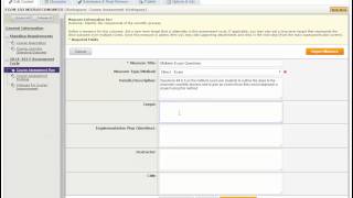 Editing Your Course Assessment Plan in Taskstream