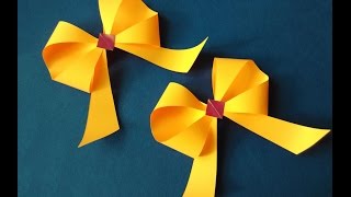 Awesome and Easy Paper Bow or Ribbon for gift box decoration. Gifts ideas