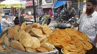 It's a Breakfast Time In Ranchi - Puri \u0026 Jilebi @ 5 rs each - Indian Street Food