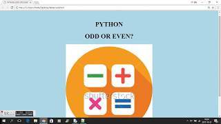 PYTHON - ODD OR EVEN