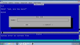 QBasic Tutorial 36 - Making A Sub In QB64