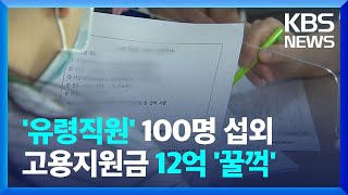 '유령직원' 100명 섭외해 고용지원금 12억 원 '꿀꺽' / KBS  2022.11.24.