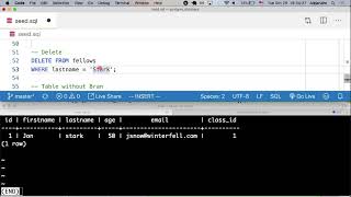 Postgres INSERT, UPDATE & DELETE statements.