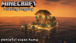 Minecraft Relaxing Longplay - Building a Peaceful Ocean Home (No Commentary) [1.17]