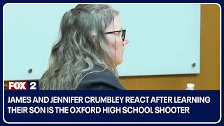 James and Jennifer Crumbley react after learning their son is the Oxford High School shooter