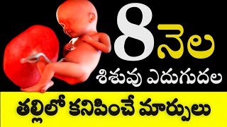 8వ నెల ప్రెగ్నెన్సీలో శిశువు ఎదుగుదల తల్లిలో కనిపించే మార్పులు ||8Month pregnancy Baby Fetal Growth