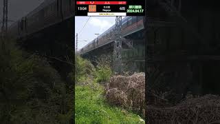 【撮り鉄】JR東海383系 1014M 特急しなの14号 名古屋行き 犀川橋梁(2024.04.17)