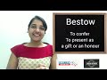 Day 197 | How to Say BESTOW | MEANING,PRONUNCIATION,SYNONYMS,EXAMPLE SENTENCES | A word A day