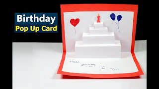 Birthday Pop up Card | Happy Birthday Cake Pop up Card Tutorial