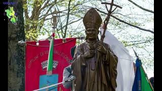 Posa della statua in onore di Giovanni Paolo II all'Aceretta di Villavallelonga (AQ) - 25/4/22