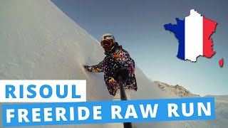 Freeride Run Risoul 2013 | Snowboarding 🏂 | France 🏔️ | RAW video 📷 Gopro Hero 4