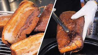 통으로 튀겨버린 겉바속촉 팝콘 오겹살튀김 fried pork belly / 제주도 맛집 / 길거리음식 / Korean street food