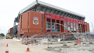 Liverpool club crest fitted on outside of new Main Stand