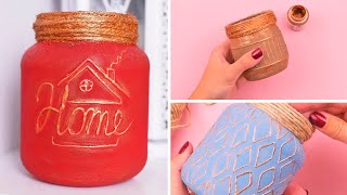 DIY 3 идеи декора стеклянных банок своими руками | ROOM DECOR