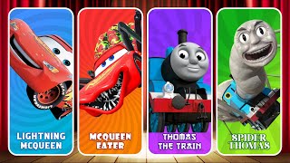 MONSTER BATTLE ⚔️ Lightning McQueen, McQueen Eater, Thomas the Train, Spider Thomas!!