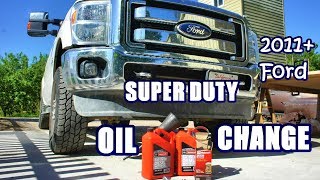 OIL & FILTER Change. 2011 and up Ford SUPER DUTY 6.7L DIESEL