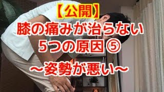 【公開】膝の痛みが治らない５つの原因⑤姿勢が悪い〜大阪の整体〜