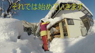 2022年1月6日　各地で大雪　青空の元屋根雪下ろし