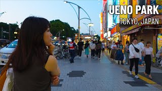 Japan Night Walk in Ueno | Tokyo, Japan 🇯🇵 | 4K Binaural City Ambience Sounds