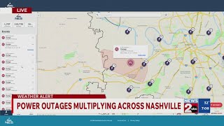7 AM power outage update for Middle TN