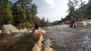 Fun at the New Hampshire Lower Falls on the Swift River